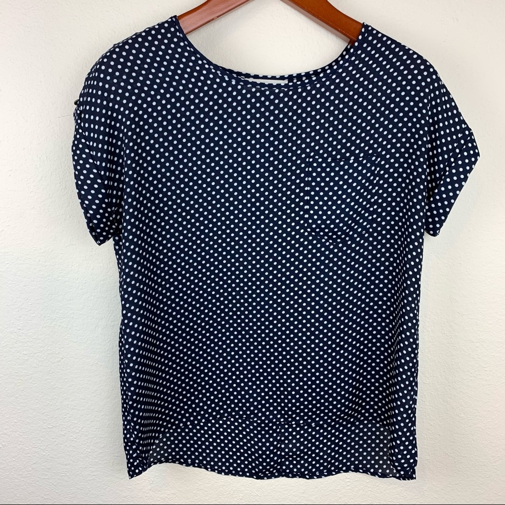 Jon & Anna Polka Dot Button Down Blouse